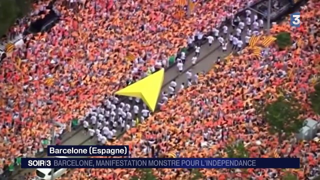 Manifestation des indépendantistes en Catalogne