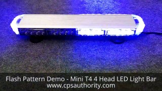 Mini T4 LED Blue Light Bar | Emergency Vehicle Lights | CPS Authority