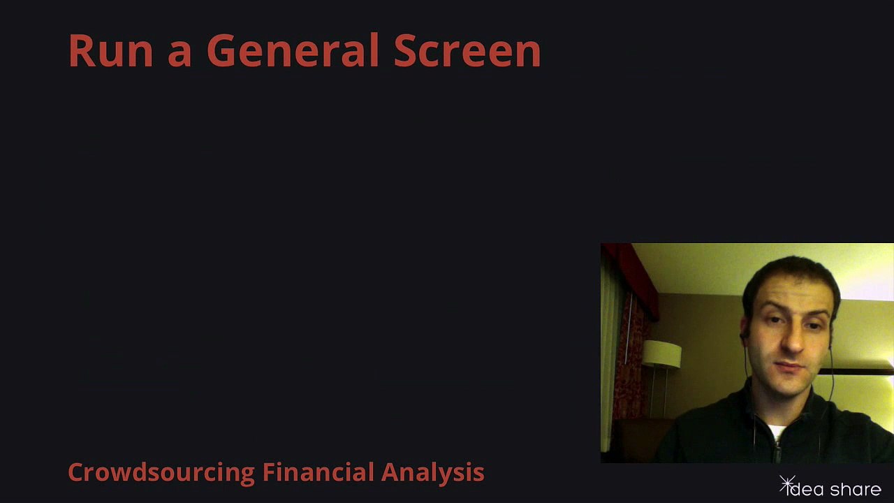 Financial Stock Analysis Crowdsourcing using The Idea Share Tool