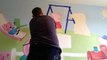 Peppa Pig playground TIME LAPSE mural by drews wonder walls !!!