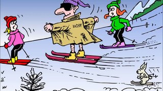 Funny Skiing, Drawing cartoons