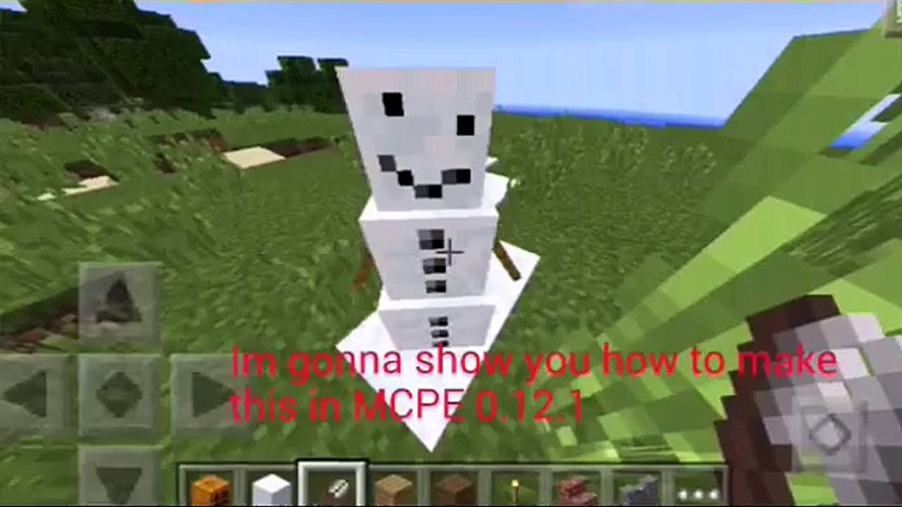 HOW TO MAKE A SNOWMAN IN MCPE