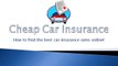 (Car Insurance Definitions) - Finding Cheap Car Insurance?