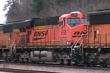 BNSF Powder River Coal trains!West Jefferson, AL (Steam Plant).