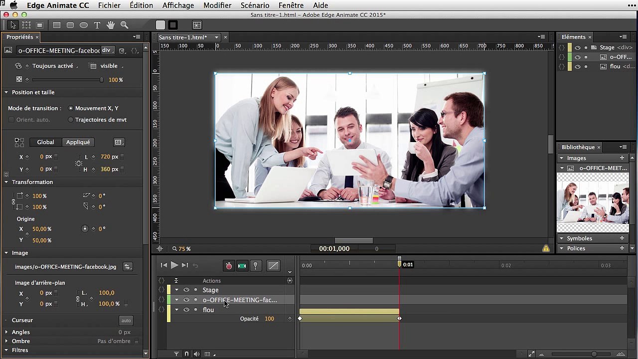 Exploiter les effets de flous avec Adobe Animate