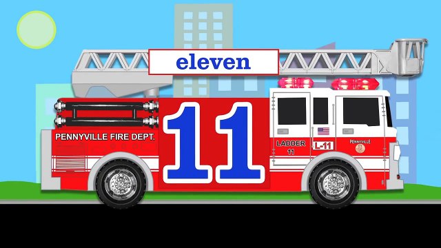 Number Counting Fire Truck Firetrucks Count 1 to 20 Video for Kids | song for children