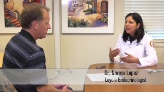 Dr. Norma Lopez, a Loyola endocrinologist, with WJOL radio