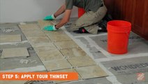 Installing Ceramic and Porcelain Floor Tile - Step 5: Apply Your Thinset