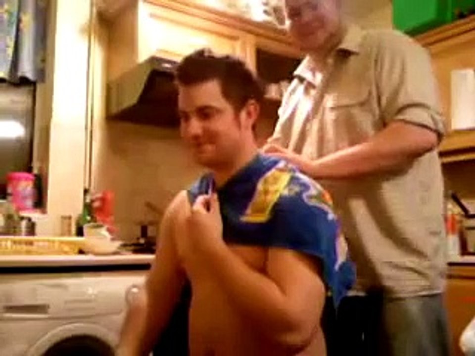 Shaving geoffs hair