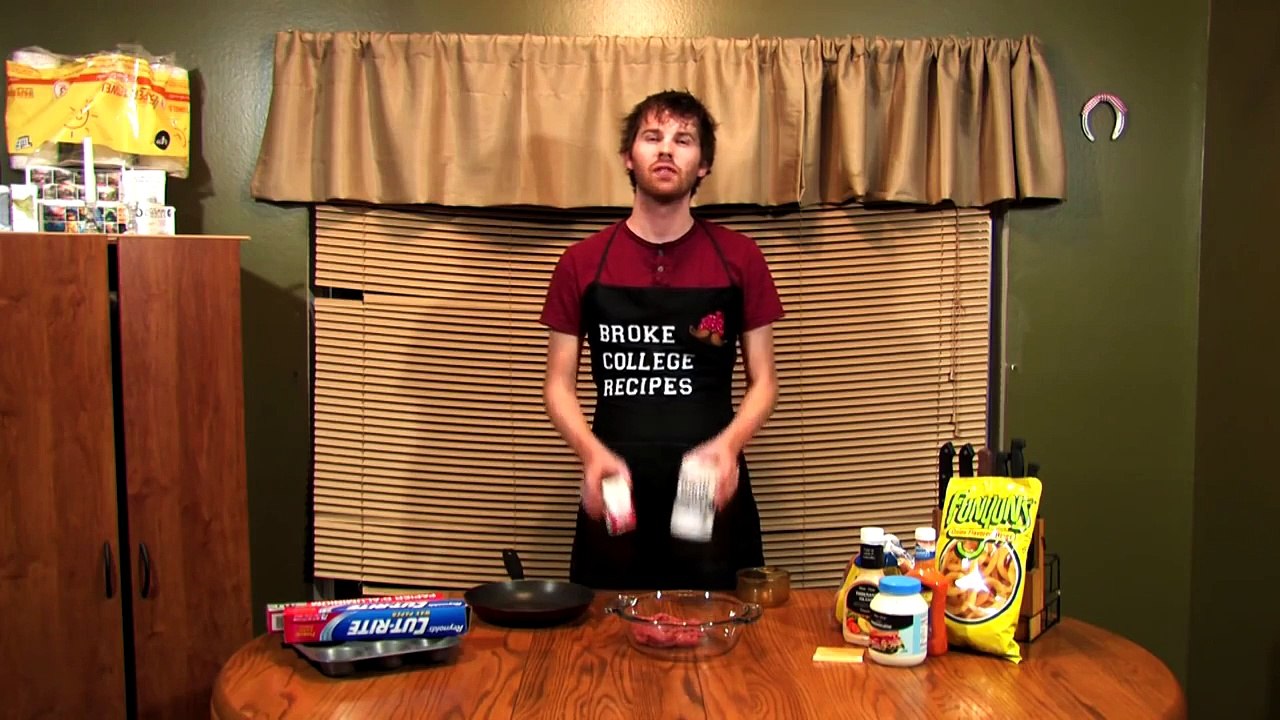 Broke College Recipes - Introducing the Funyon Burger