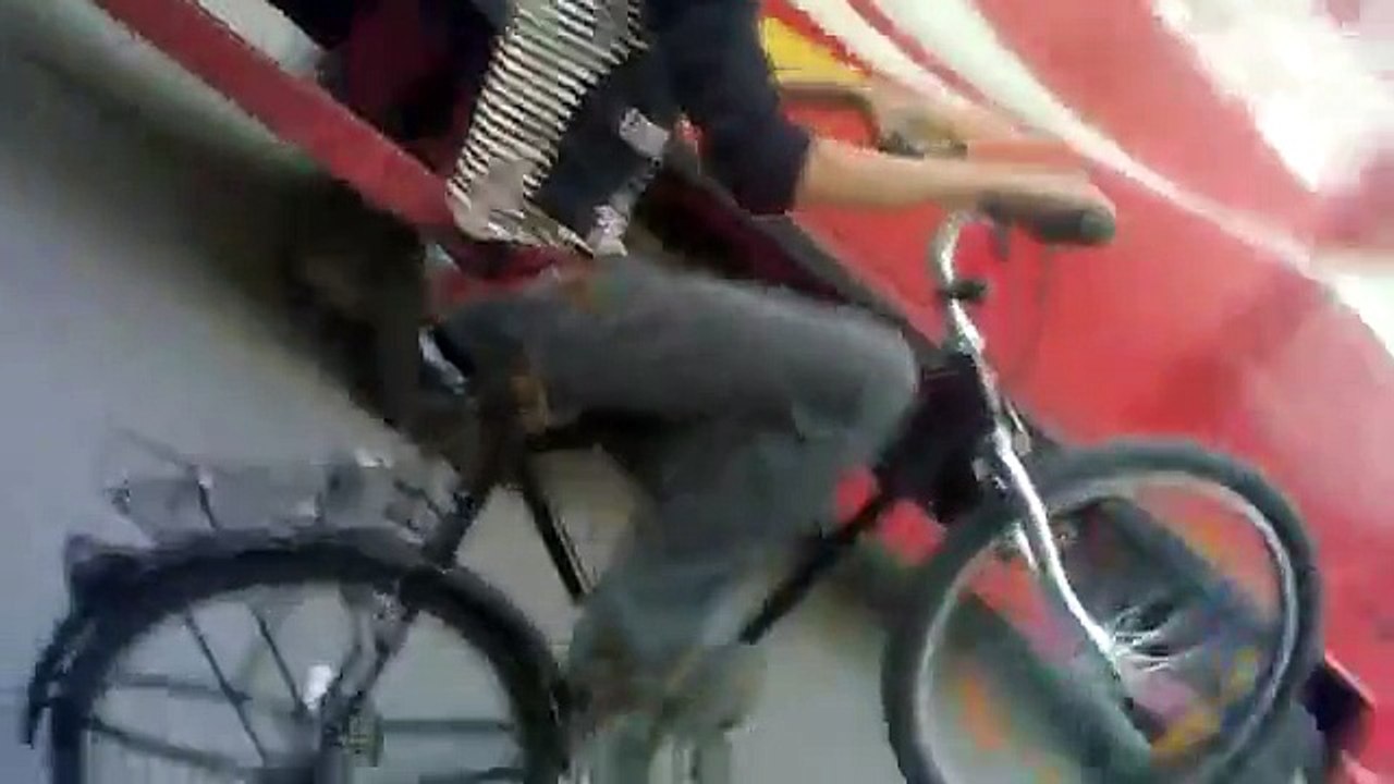 Saif Butt Wheeling On Cycle