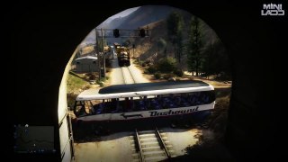 GTA 5 Funny Moments! - Train Crashes, Creepy Selfies and The Magic Bus!