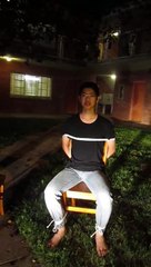 Ice bucket Challenge while tied down to the chair