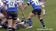 Referee Romain Poite tackled, and 2 others knocked over