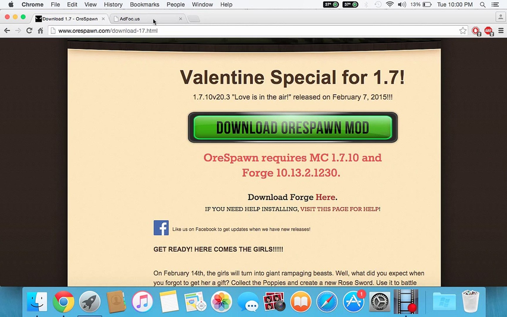 How To Install Orespawn Mod 1 7 10 For Mac Only Video Dailymotion