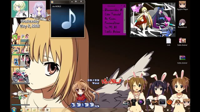 Como Descargar Gadgets De Anime, Unas Notas Y Iconos Para Las Carpetas Para El Escritorio!