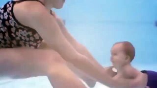 Funny baby swimming   funny baby dancing Laughing 2015