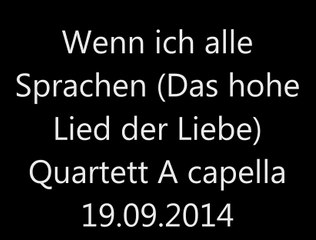 Wenn ich alle Sprachen...(Hohe Lied der Liebe)