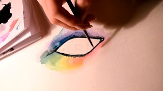 Глаз акварелью / Watercolor eye painting - speed painting