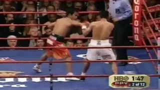 Erik Morales gives Manny Pacquiao a Boxing Lesson 1 of 3