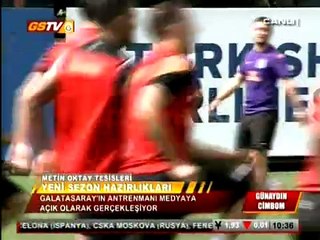 G.Saray'da medyaya  açık antrenman