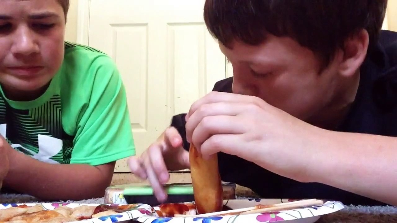 Corn Dog Pizza Pocket Challenge "FUNNY REACTIONS"