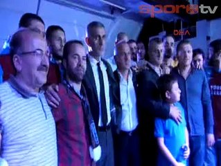 Trabzonspor'dan coşkulu kutlama! | Başkandan meşale...