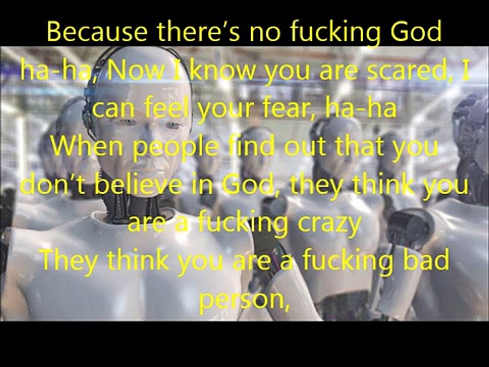 Angry Alien Human Like Android Robot God Debate