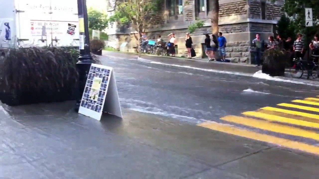 Flood in McGill Uni