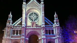 'The Ice Cathedral' - video mapping on Sainte Catherine Church, Brussels