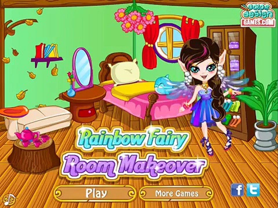 Play Fun Decorationo Games on Colordesigngames and Give Rainbow Fairy A Room Makeover!