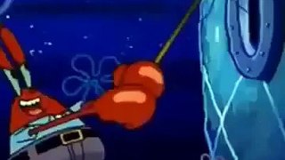 Mr krabs shows spongebob a cock