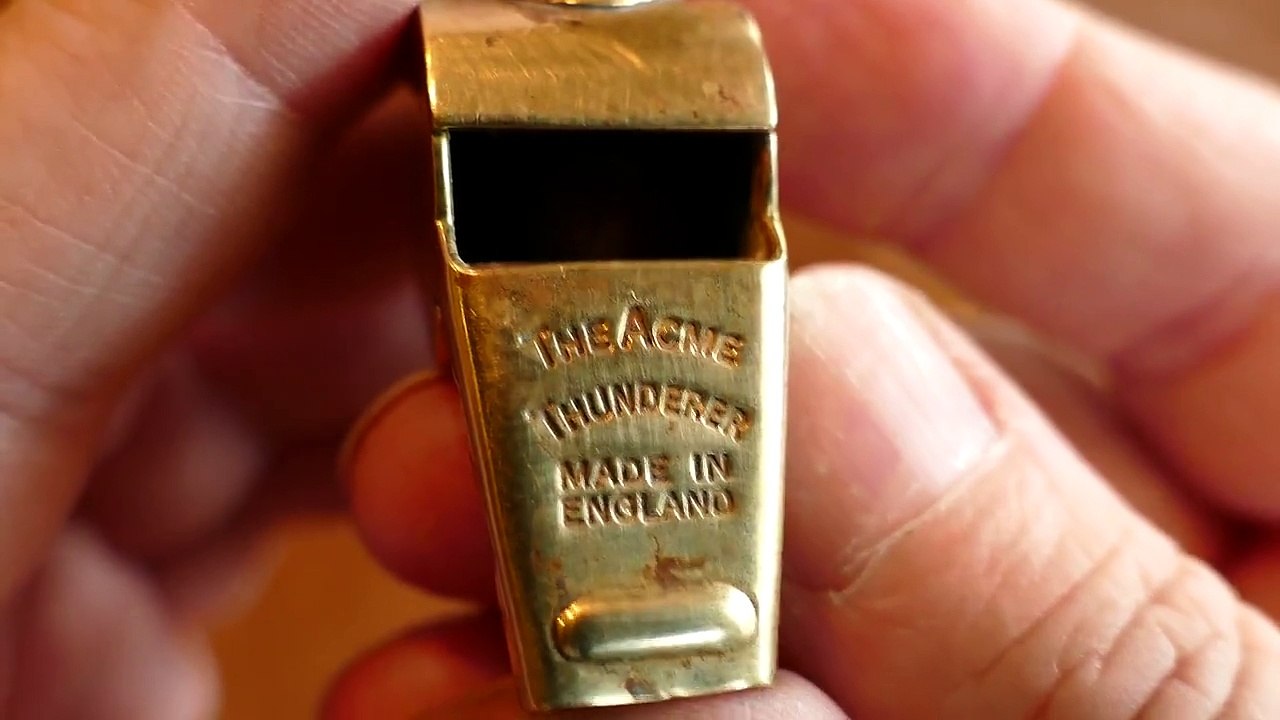Acme Thunderer Air Ministry WWII Whistles and Bomb Safety Tags England in 4K Video!