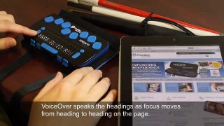 Using the Focus 14 Blue Refreshable Braille Display with iOS Devices