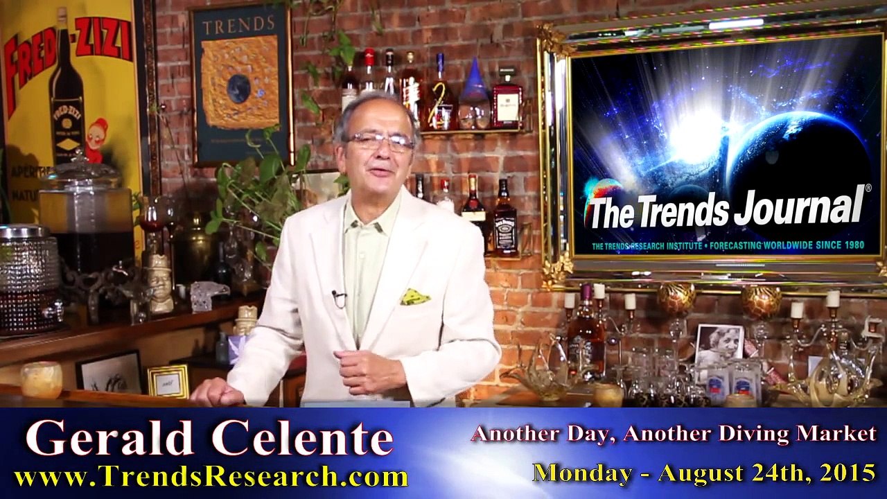 Gerald Celente - Trends In The News - "Another Day, Another Diving Market" - (8/24/15)