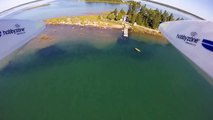 RC Plane Float Flying On Lake Huron