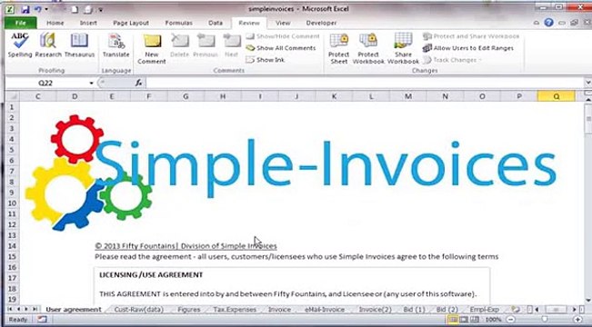 Simple Invoices - Billing & Invoicing Software - Easy Invoices Excel Invoices & Book Keeping