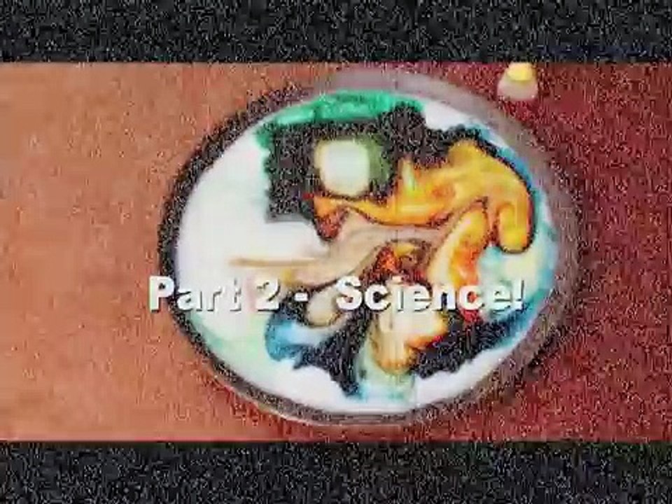 Milk, Dish Soap and Food Coloring == Dairy Fireworks