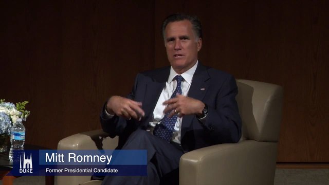 Mitt Romney At Duke: If you get the chance to run for president...