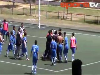 U14 maçında biber gazı!