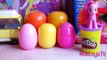 Spongebob Surprise eggs play doh BARBIE Sofia MLP Peppa Pig egg surprise toys