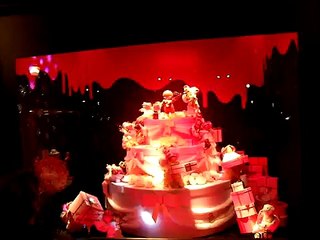Christmas window display at Galeries Lafayette, Paris