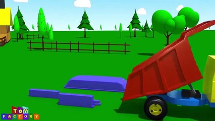 Castle cartoon for children - Car Cartoon for kids - trucks for children