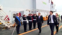 HRVP Mogherini, UN Secretary General, BAN Ki moon, Italian PM Matteo RENZI, on Navy ship San Giusto