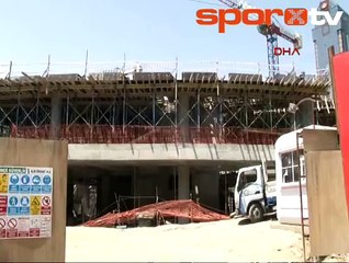 Vodafone Arena inşaatının havadan görünüşü