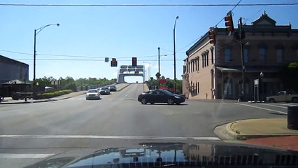 Driving over Edmund Pettus Bridge, Selma, Alabama