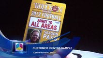 Color-Logic Printed Samples: Clemson Football Pass,  Acculink - North Carolina, USA