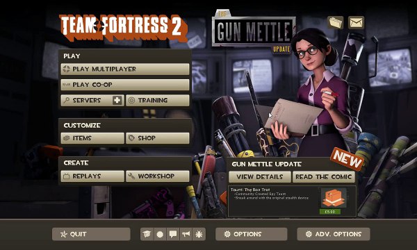 My loadouts for each class in Team Fortress 2