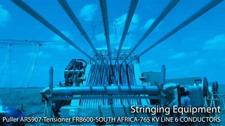Tesmec-Puller ARS907-Tensioner FRB600-SOUTH AFRICA-765 KV LINE 6 CONDUCTORS