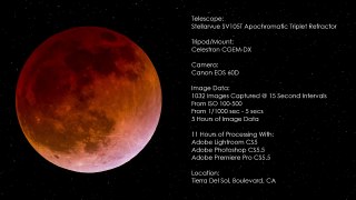 Blood Moon Lunar Eclipse - STABILIZED! - April 14-15, 2014 - StarDude Astronomy